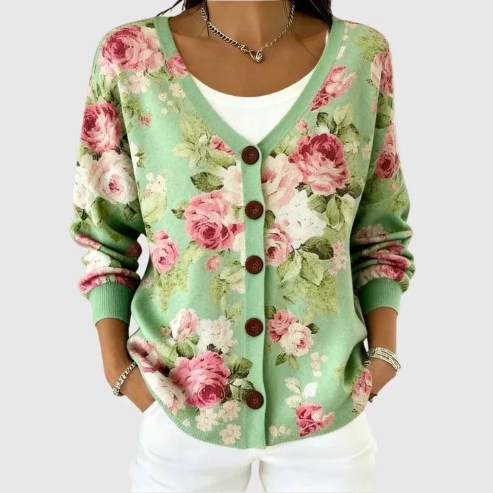 Gilet boutonné en maille douce
