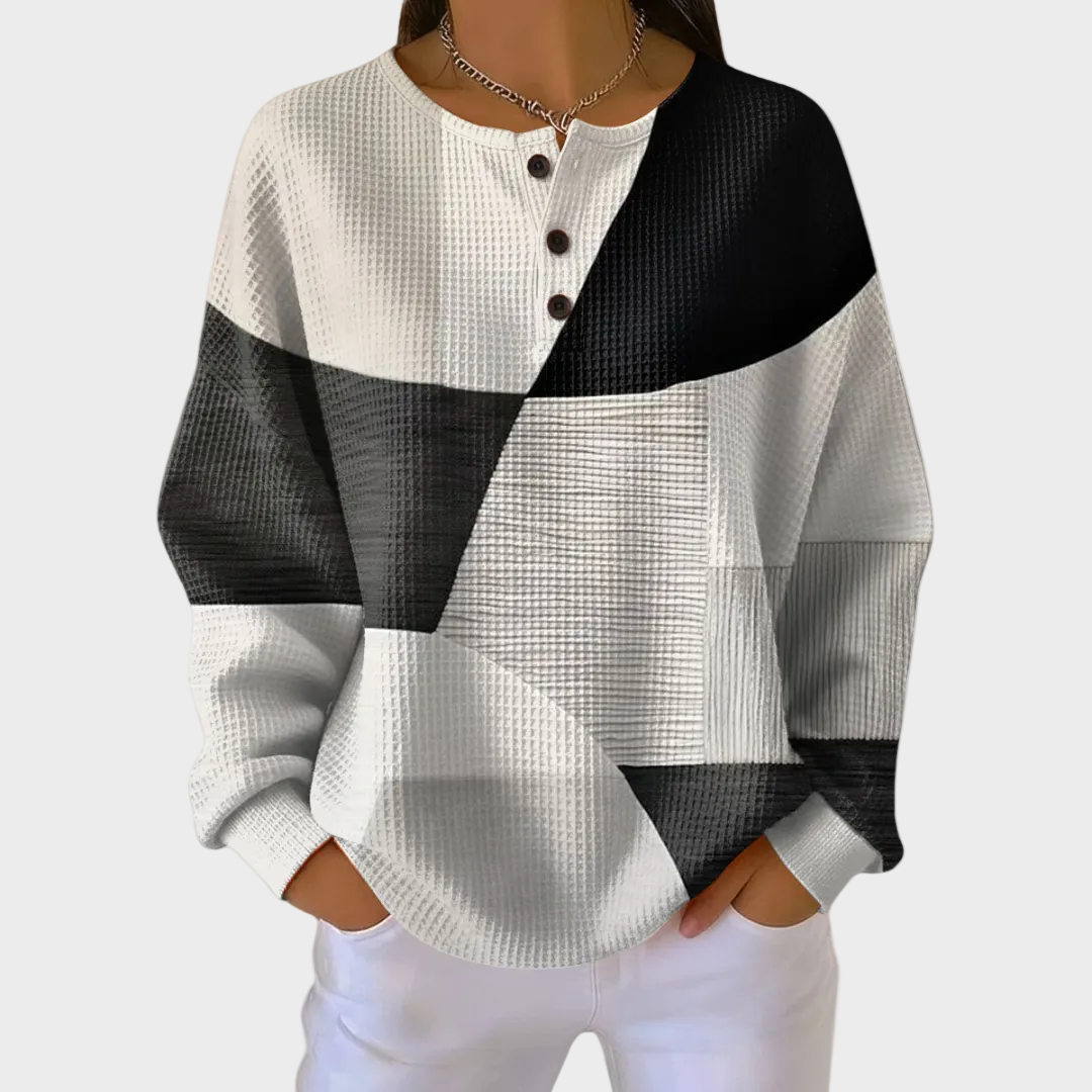 Ella – Pull chaud en maille gaufrée