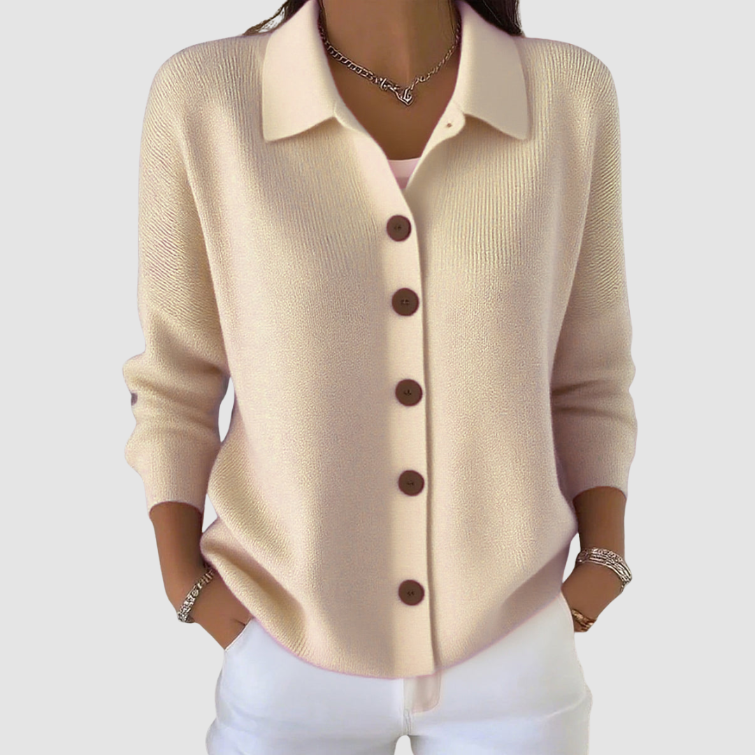 Millie | Cardigan à Col Boutonné Raffiné