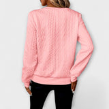 Joy - Pull en tricot élégant blanc avec motif en relief