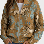 Perpetua – Gilet zippé à imprimé cactus