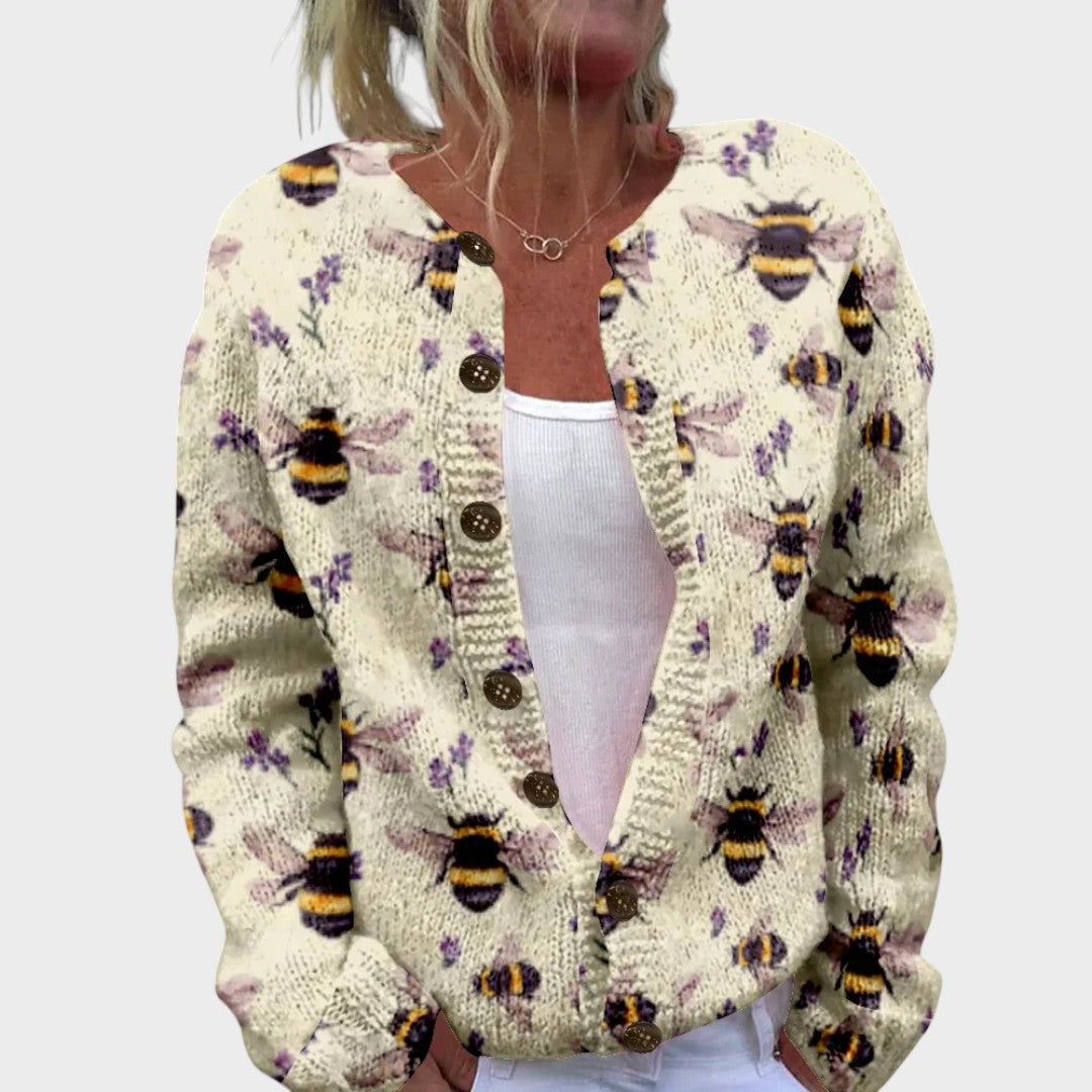 Alicia – Gilet fleuri d'automne