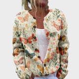 Carolina – Gilet fleuri d'automne
