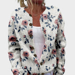 Laura – Gilet fleuri d'automne