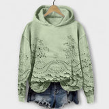 Grace - Hoodie Vintage Lila avec Imprimé Floral