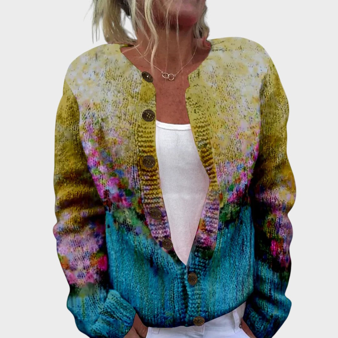 Rita – Gilet fleuri d'automne