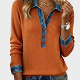 Ravit – Blouse en maille à col en jean – photo 5