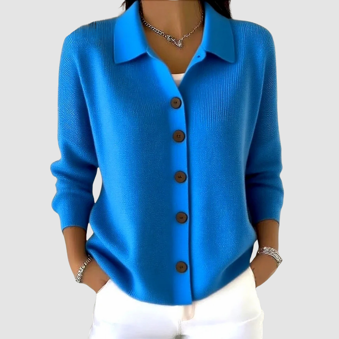 Millie | Cardigan à Col Boutonné Raffiné