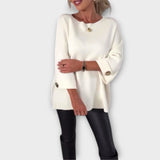 Isabella - Blouse en tricot blanche élégante