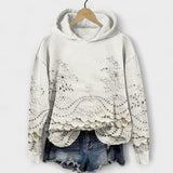 Grace - Hoodie Vintage Lila avec Imprimé Floral