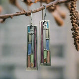 Mozaic Silver Vintage Earrings