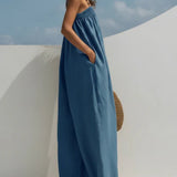 Magali - Combinaison en Denim avec Jambes Amples | Confort et Style