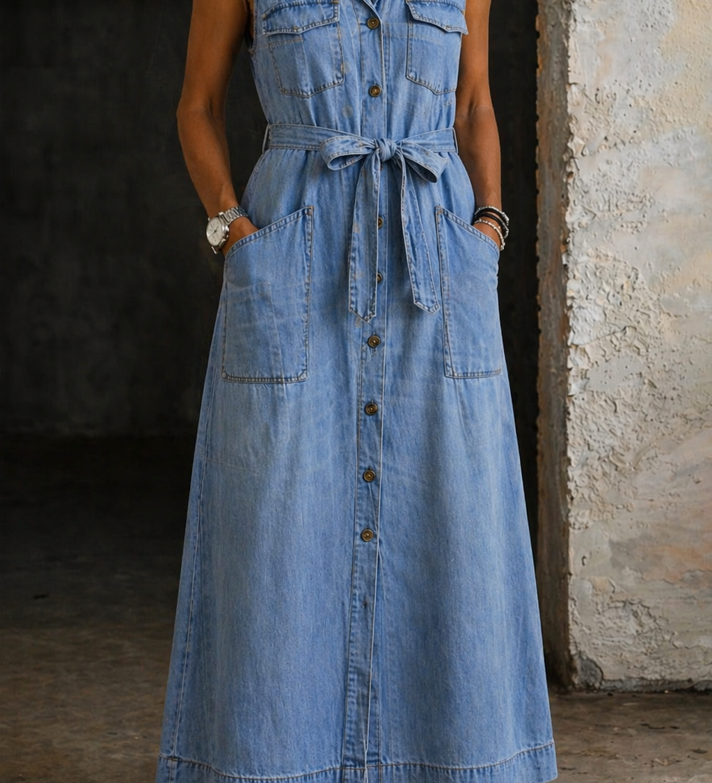 Sandrine - Robe en Jean | Look Bohème Chic