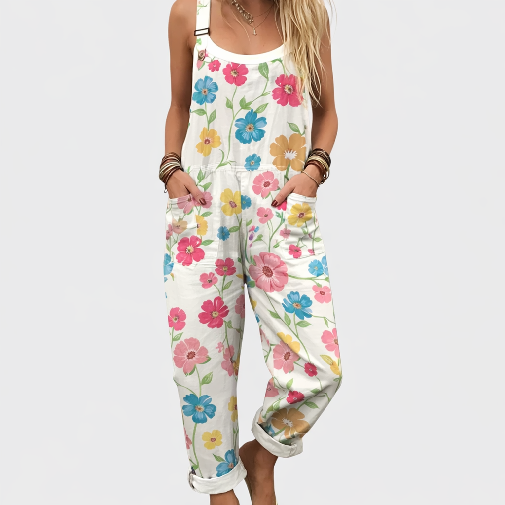 Capucine | salopette fleurs printanières