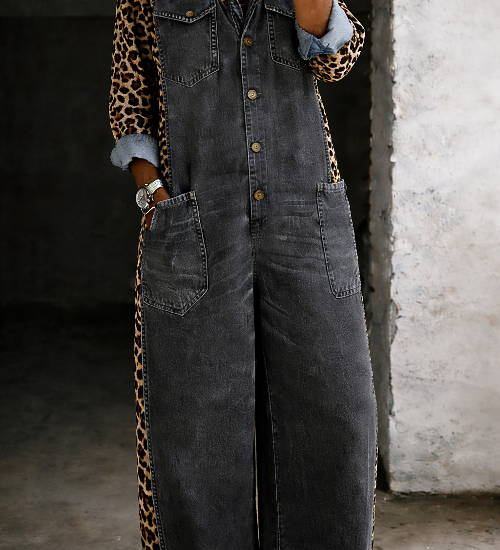 Inès - Combinaison en Denim | Effet Stylisant