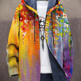Cynthia | Cardigan à Capuche Imprimé Artistique