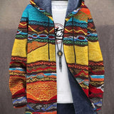 Cynthia | Cardigan à Capuche Imprimé Artistique