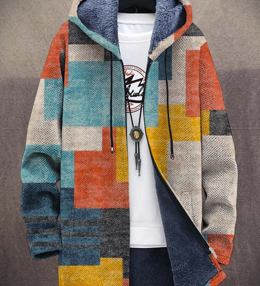 Cynthia | Cardigan à Capuche Imprimé Artistique