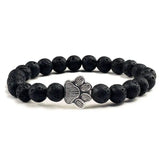 Beaded Paw Bracelet Natural Stone Design