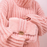 Paulina - Pull à capuche blanc doux avec manches longues
