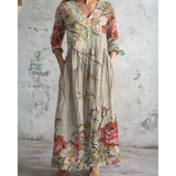 ELEANOR | ROBE MAXI FLORALE VINTAGE