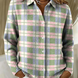 Margot | Cardigan à carreaux pastel