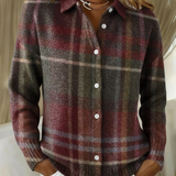 Eleanor | Cardigan Tricoté à Carreaux Classique