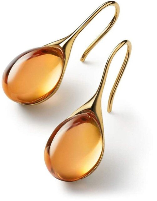 Boucles d'Oreilles en Cristal d'Or et d'Argent
