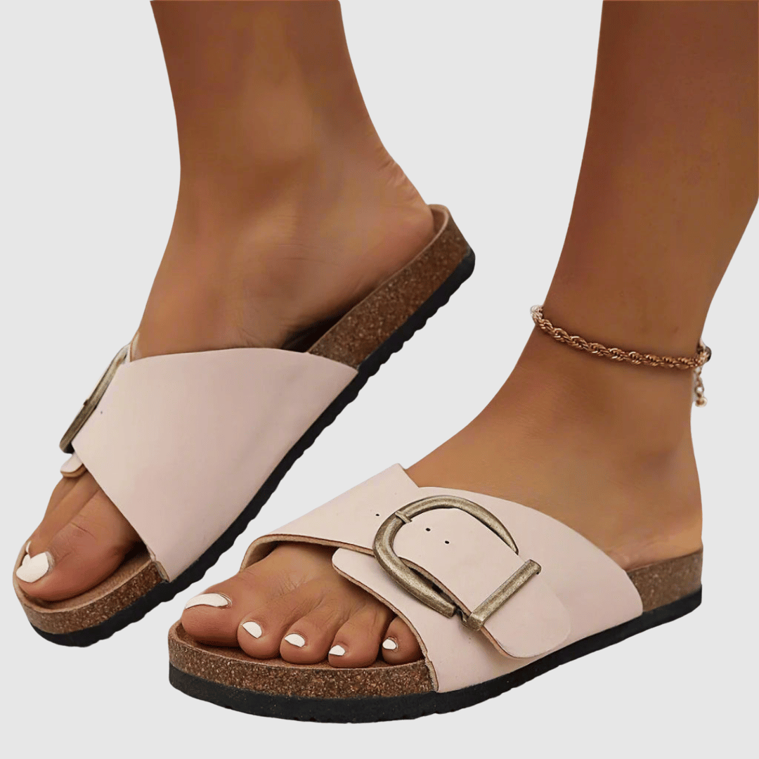 Theresa – Sandale Orthopédique Velours Femme
