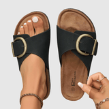 Theresa – Sandale Orthopédique Velours Femme