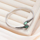 Vintage Bracelet with Colourful Gems and Tribal Design