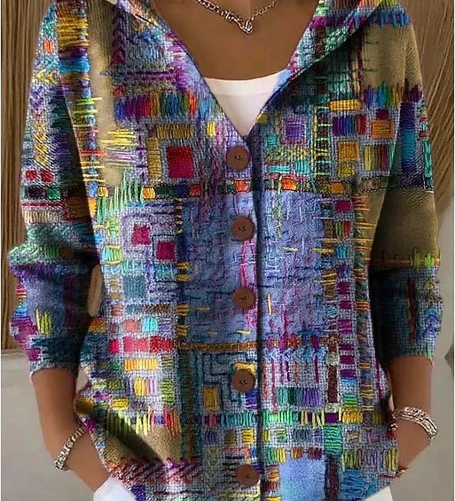 Opale | Chemise à Capuche Imprimé Artistique