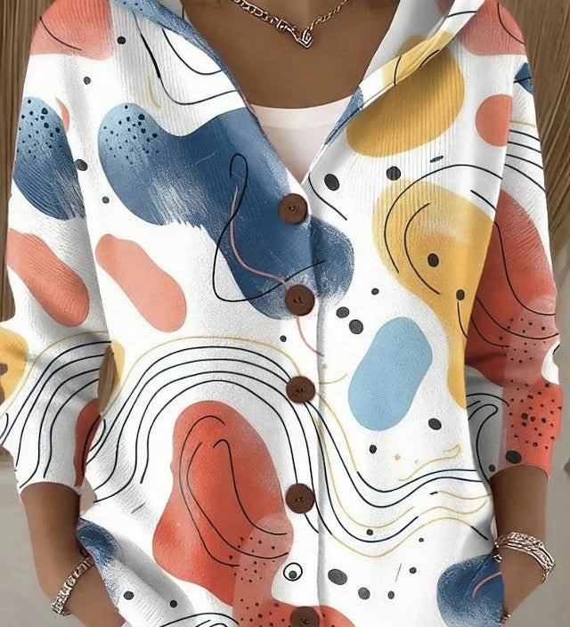 Opale | Chemise à Capuche Imprimé Artistique