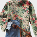 Ângela – Pull en maille au motif artistique