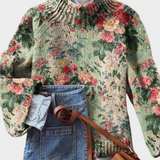 Ângela – Pull en maille au motif artistique