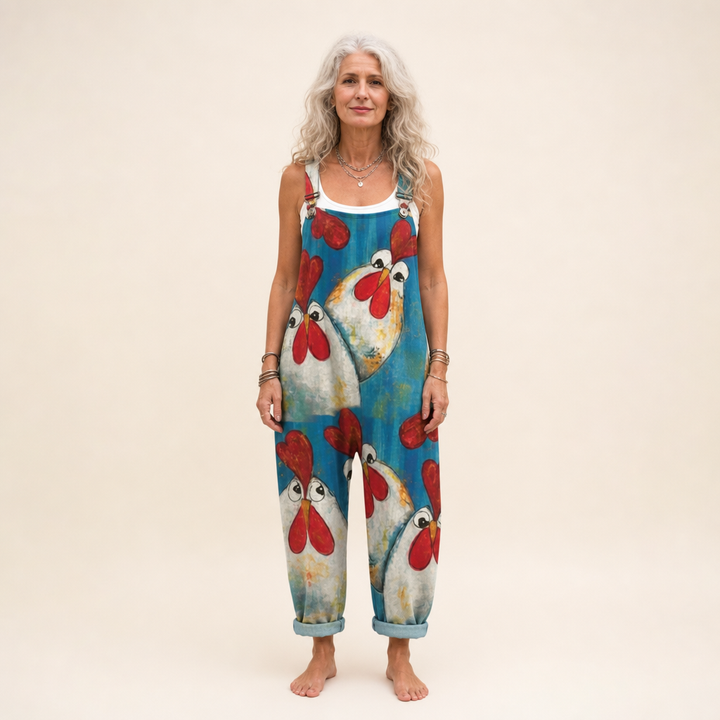 Marie | salopette imprimé coquelicot bohème