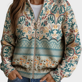 Sybilla™ – Gilet à bordure botanique vintage