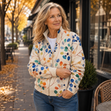 Imogene - Cardigan zippé à imprimé botanique