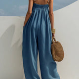 Magali - Combinaison en Denim avec Jambes Amples | Confort et Style