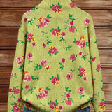 Constance – Gilet fleuri rose zippé – photo 4