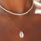 Cowrie Shell Pendant Necklace