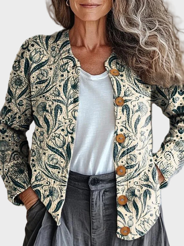 Ilse™ – Veste en maille fleurie