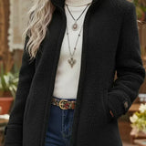 Deanna | Veste Peluche Douillette à Col Montant