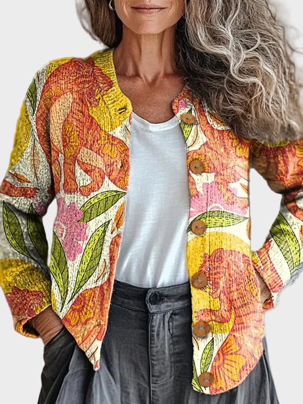 Kiandra™ – Gilet à imprimé tropical