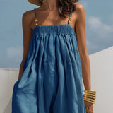 Magali - Combinaison en Denim avec Jambes Amples | Confort et Style