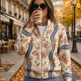 Eulalia – Gilet à imprimé roses grimpantes – photo 2