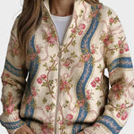 Eulalia – Gilet à imprimé roses grimpantes