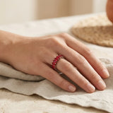 Ruby Inlay Gold Ring