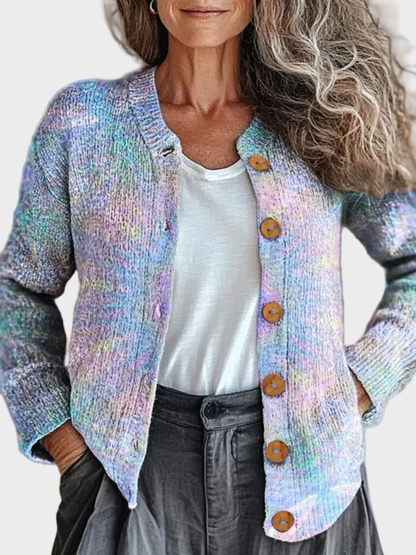 Ivadelle™ – Gilet à imprimé pastel