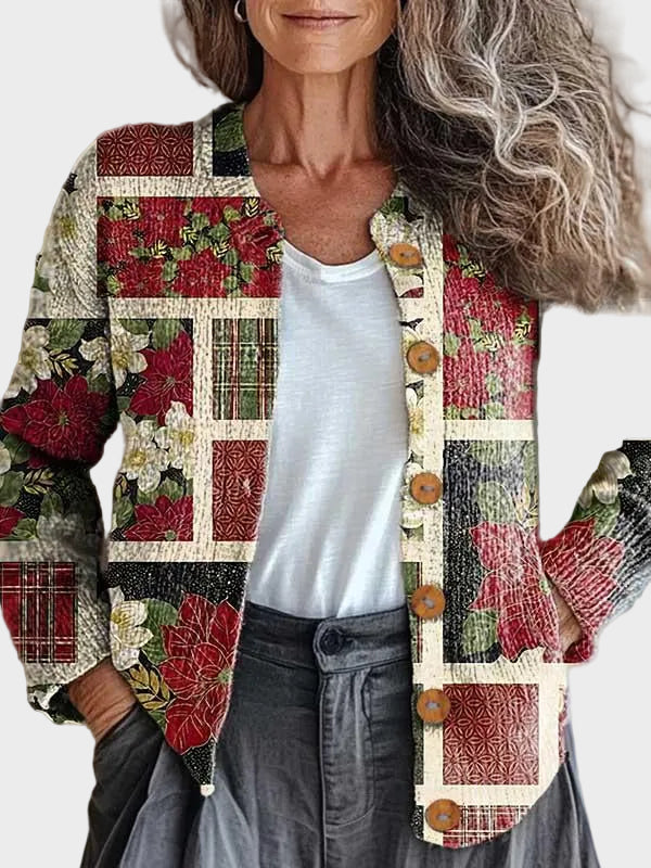 Frostine™ – Gilet de Noël patchwork